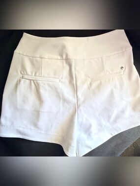 GREYSON -Rayon Women's White High-Waist Dress Shorts